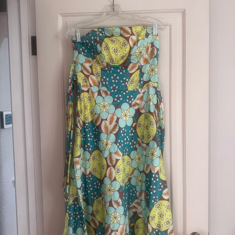 Floral Strapless dress